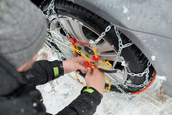 Veel nederlandse wintersporters laks met sneeuwkettingen