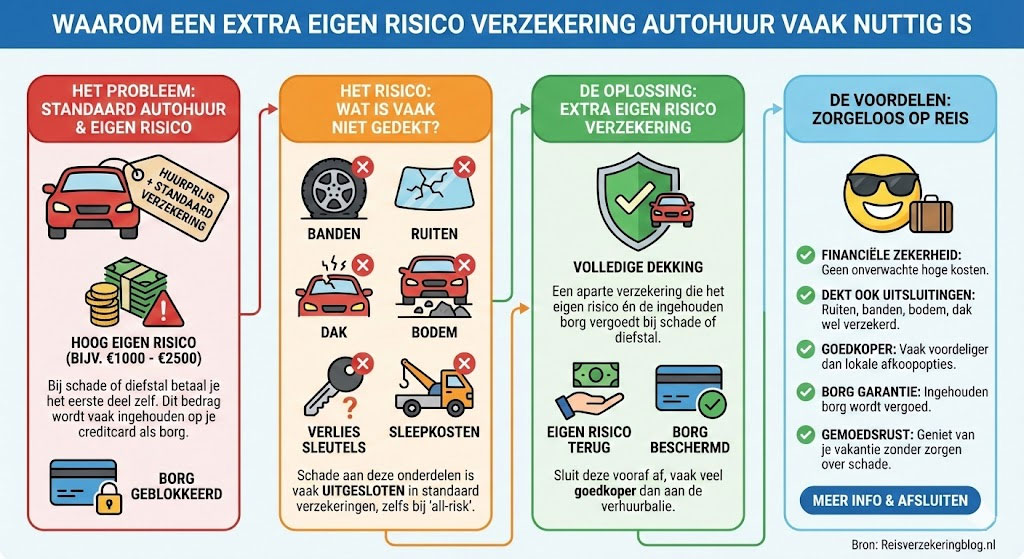 Waarom is een extra Eigen Risico Verzekering Autohuur nuttig als je een auto gaat huren?