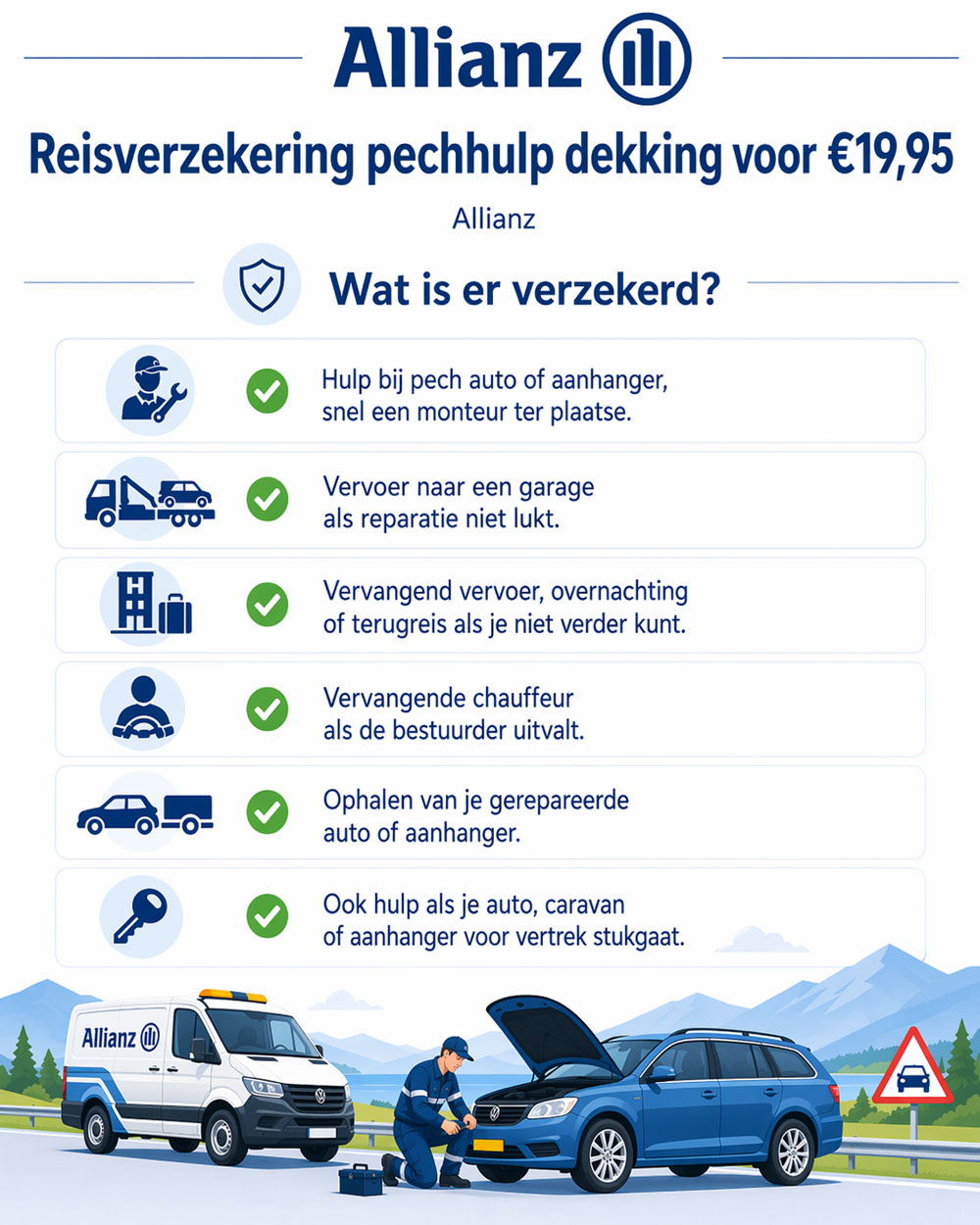 Infographic Allianz pechhulp verzekering 